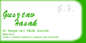 gusztav hasak business card